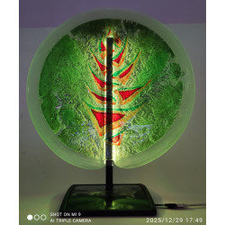 Lampe ronde en verre LED – Design unique et artisanal