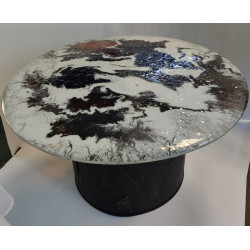Table basse en Verre Artisanale - Création Unique Faite Main