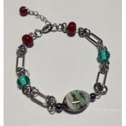 Bracelet Perles de Murano Uniques | Fait Main & Acier Inox