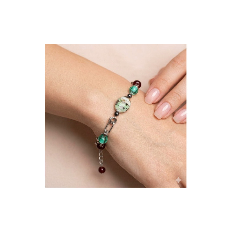 Bracelet Perles de Murano Uniques | Fait Main & Acier Inox
