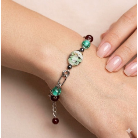 Bracelet Perles de Murano Uniques | Fait Main & Acier Inox