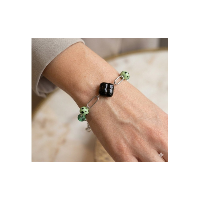 Bracelet Perles de Murano Uniques | Fait Main & Acier Inox
