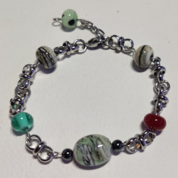 Bracelet Perles de Murano Uniques | Fait Main & Acier Inox