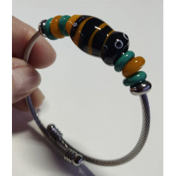Bracelet Perles de Murano Uniques | Fait Main & Acier Inox