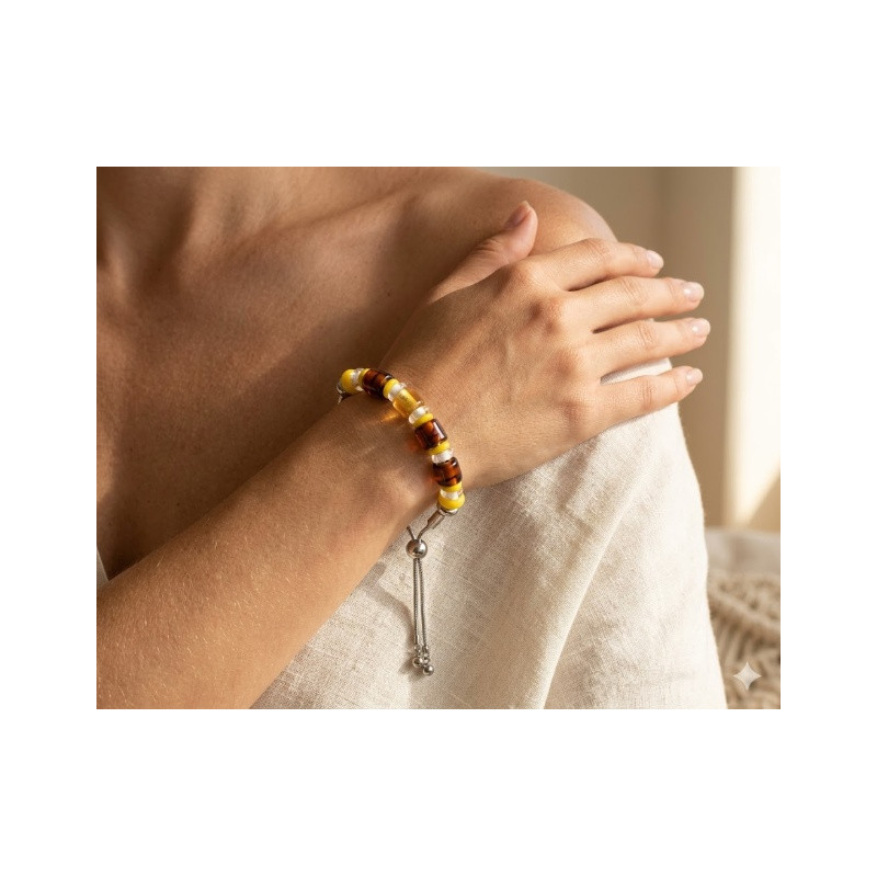 Bracelet Perles de Murano Uniques | Fait Main & Acier Inox