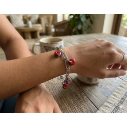 Bracelet Perles de Murano Uniques | Fait Main & Acier Inox