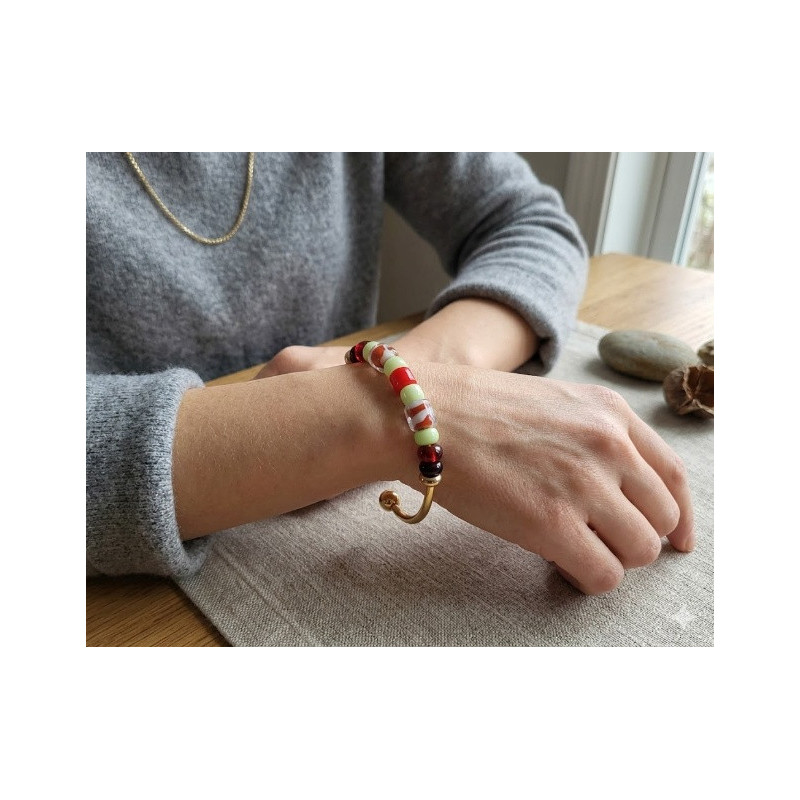 Bracelet Perles de Pirex Uniques | Fait Main