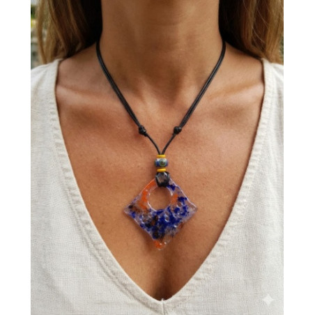 Bijou d'Exception  Collier en Verre Artisanal
