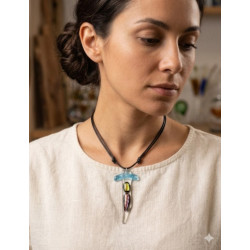 Bijou d'Exception  Collier en Verre Artisanal