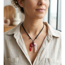 Bijou d'Exception  Collier en Verre Artisanal