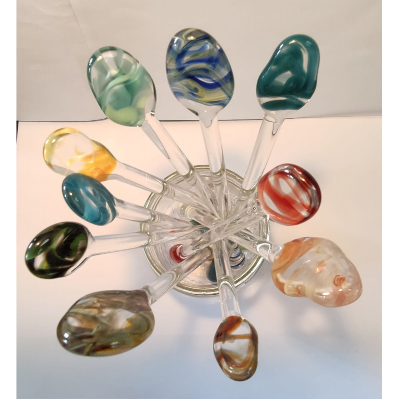 Cuillère à Miel en Verre Pyrex – Création Artisanale Unique