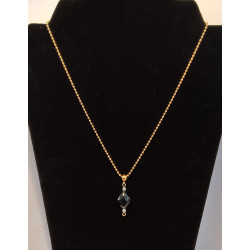Collier en Verre Artisanal et Acier Inox