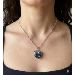 Collier en Verre Artisanal et Acier Inox