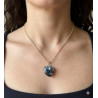 Collier en Verre Artisanal et Acier Inox
