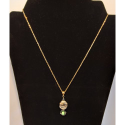 Collier en Verre Artisanal et Acier Inox