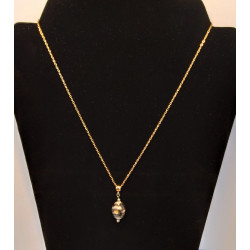 Collier en Verre Artisanal et Acier Inox