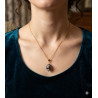 Collier en Verre Artisanal et Acier Inox