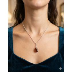 Collier en Verre Artisanal et Acier Inox