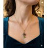 Collier en Verre Artisanal et Acier Inox