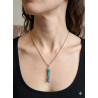 Collier en Verre Artisanal et Acier Inox