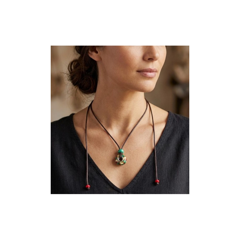 Bijou d'Exception  Collier en Verre Artisanal