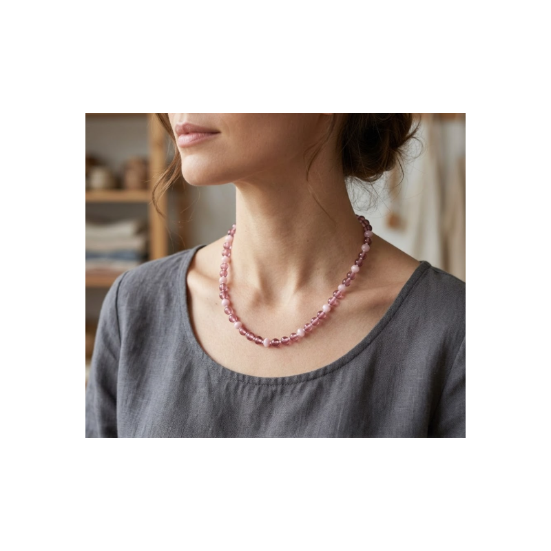 Bijou d'Exception  Collier en Verre Artisanal