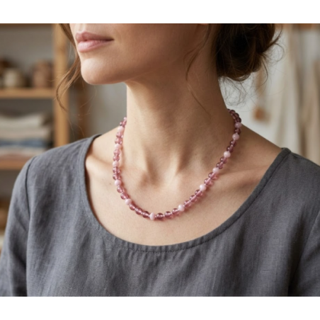 Bijou d'Exception  Collier en Verre Artisanal