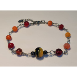 Bracelet Perles de Murano Uniques | Fait Main & Acier Inox