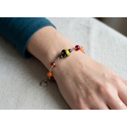 Bracelet Perles de Murano Uniques | Fait Main & Acier Inox