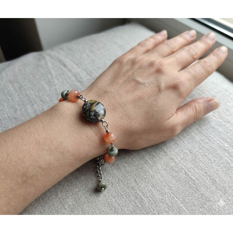 Bracelet Perles de Murano Uniques | Fait Main & Acier Inox