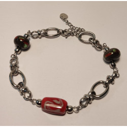Bracelet Perles de Murano Uniques | Fait Main & Acier Inox