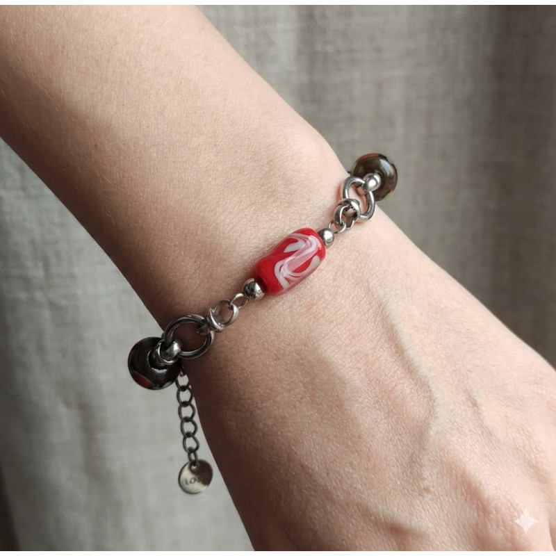 Bracelet Perles de Murano Uniques | Fait Main & Acier Inox