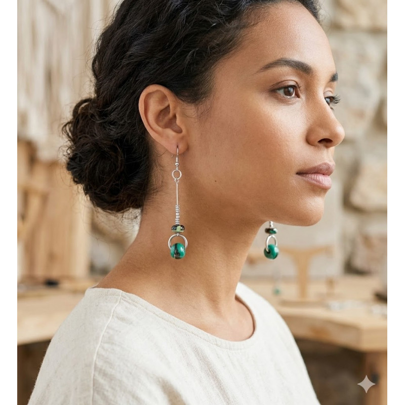 Boucle d'oreille en Perles de Murano Uniques | Fait Main