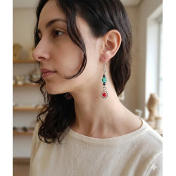 Boucle d'oreille en Perles de Murano Uniques | Fait Main