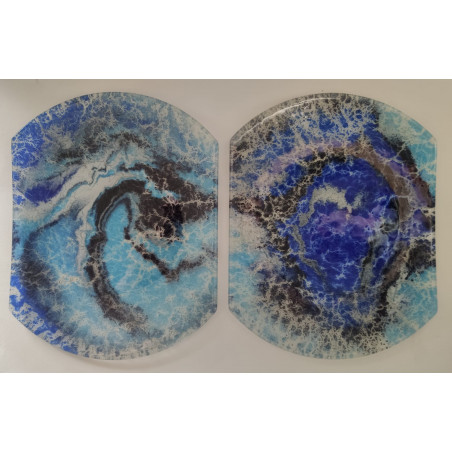 Assiette en verre artisanale – Pièce unique et personnalisable