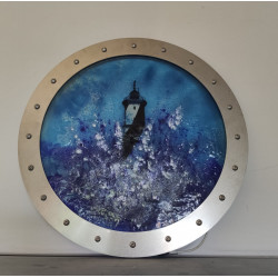 Lampe ronde en verre LED – Design unique et artisanal