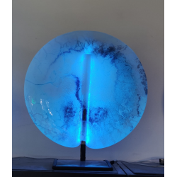 Lampe ronde en verre LED – Design unique et artisanal