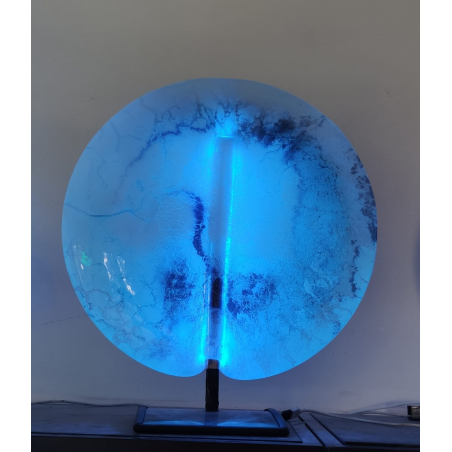 Lampe ronde en verre LED – Design unique et artisanal