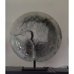 Lampe ronde en verre LED – Design unique et artisanal