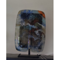 Lampe ronde en verre LED – Design unique et artisanal