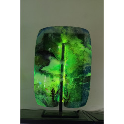 Lampe ronde en verre LED – Design unique et artisanal