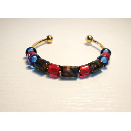Bracelet Perles de Murano Uniques | Fait Main & Acier Inox