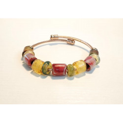 Bracelet Perles de Pyrex Uniques | Fait Main & Acier Inox