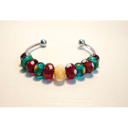 Bracelet Perles de Murano Uniques | Fait Main & Acier Inox