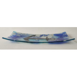 Assiette rectangulaire en verre artisanal – Art de la table