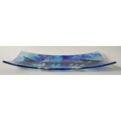 Assiette rectangulaire en verre artisanal – Art de la table