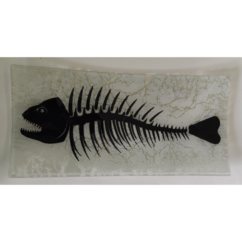 Assiette rectangulaire en verre artisanal – Art de la table