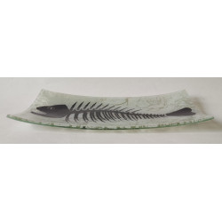 Assiette rectangulaire en verre artisanal – Art de la table